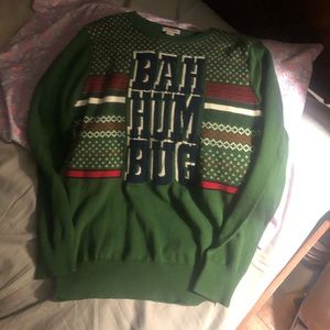 Boys Bah Hum Bug sweater size 12/14 large